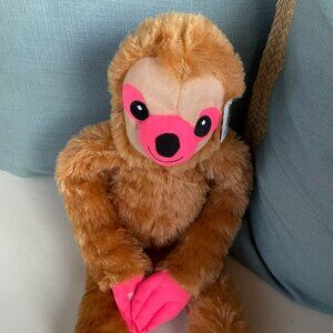 Goffa International Plush Tan NWT 20" Long Arms Pink Accents Hands/Feet Soft Toy